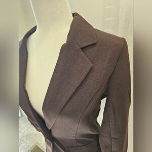 NWT J.Jill Wearever Brown Women's Blazer